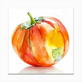 Watercolor Tomato Canvas Print