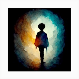 Boy In A Tunnel Canvas Print