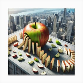 Apple Dominoes 1 Canvas Print