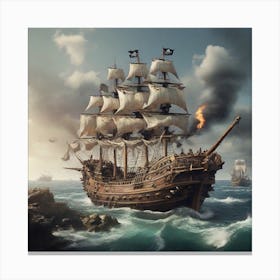 A Pirate Ship 1 Canvas Print