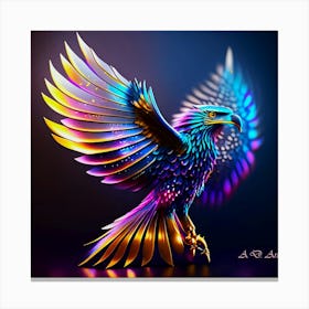 Abstract Beautifully Designed Phoenix Colorful Art Canvas Print
