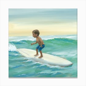 Child Surfing Canvas Print