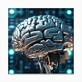 Artificial Intelligence Brain 27 Canvas Print