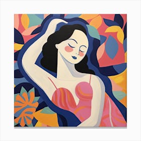 Woman Posing For The Artist, The Matisse Inspired Art Collection Canvas Print