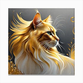 Golden Cat 20 Canvas Print