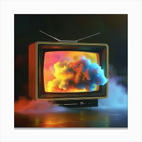 Tv In The Clouds 4 Canvas Print