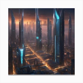 Futuristic City Canvas Print