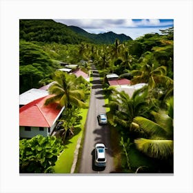 Plant Community Vegetation Window Car Holiday Maker Drone District Tour Tourism Rural Walk Canvas Print