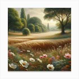 Field Of Flowers Canvas Print