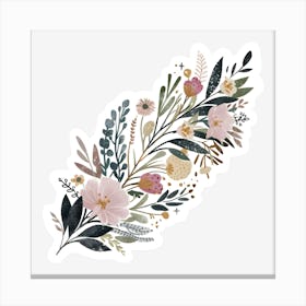 Floral Feather 1 Canvas Print