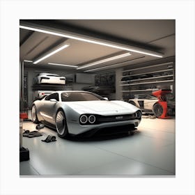 Concept Car Garage Canvas Print