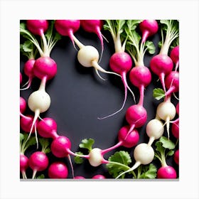 Heart Of Radishes Canvas Print