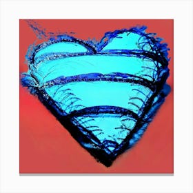 Blue Heart Canvas Print