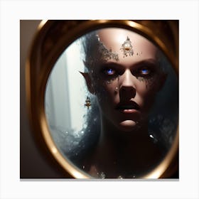 Elf In A Mirror Canvas Print