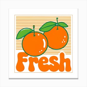 Fresh Oranges Art Canvas Print