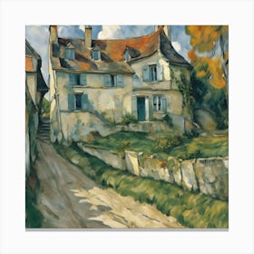 The House of Dr Gachet in Auvers-sur-Oise, Paul Cézanne 2 Canvas Print