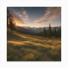 Sunset In The Mountains 13 Canvas Print