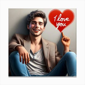 I Love You 2 Canvas Print