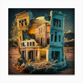 Ruins Of A City Canvas Print