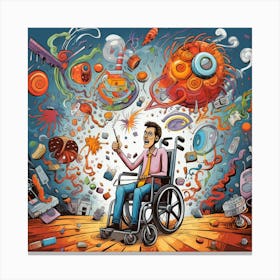 Man In A Wheelchair 1 Canvas Print