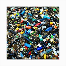Plastic Waste In The Ocean 2 Canvas Print