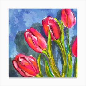 Tulips Square Canvas Print