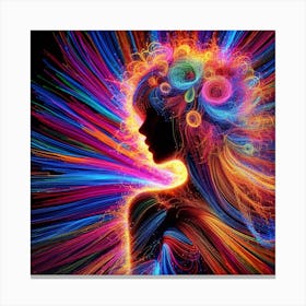 Colorful woman 8 Canvas Print