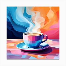 Coffee Painting art print Canvas Print