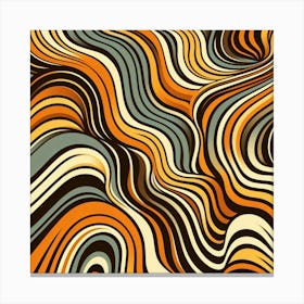 Abstract Wavy Pattern Canvas Print