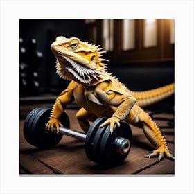 Exercise Dragon Canvas Print