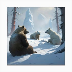 Polar Bears 2 Canvas Print