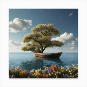 Tree In The Water 3 Canvas Print