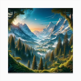 Forest In The Mountains 2 Canvas Print