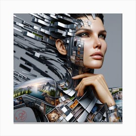 Futuristic Woman Canvas Print