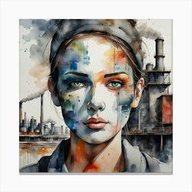 Industrial Girl 6 Canvas Print