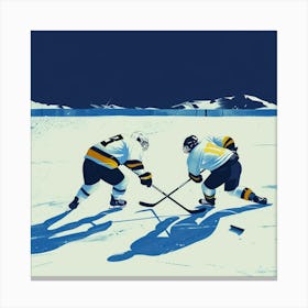 A Ice Hockey Match Minimal Illustration 1718700936 3 Canvas Print