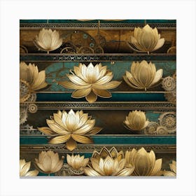 Steampunk Lotus 3 Canvas Print