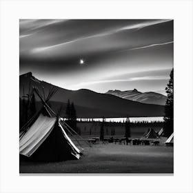 Teepee Camp Canvas Print