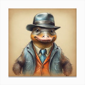 Duck In A Hat 8 Canvas Print