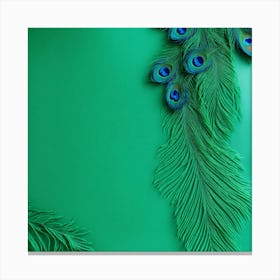 Frosting Background With Peacock Green (1) Canvas Print