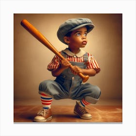 Baseball Boy Canvas Print