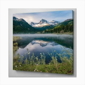 Sunrise Mountain Lake Canvas Print