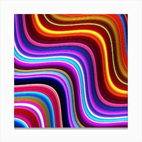 Abstract Wavy Lines 6 Canvas Print