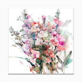 Watercolor Flowers 40 Canvas Print