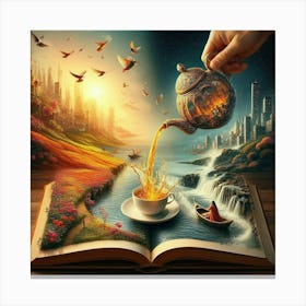 Book Of Wonders Teapot 2 Canvas Print