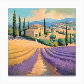 Lavender Fields In Tuscany Canvas Print