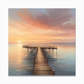 Sunset Pier Canvas Print