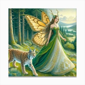 Fairy In The Forest 5 Canvas Print