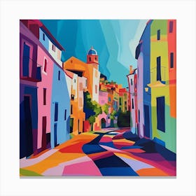 Abstract Travel Collection Madrid Spain 2 Canvas Print