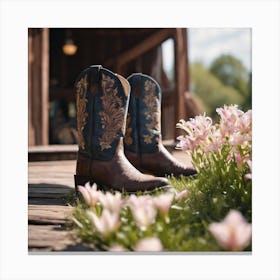 Cowboy Boots Canvas Print